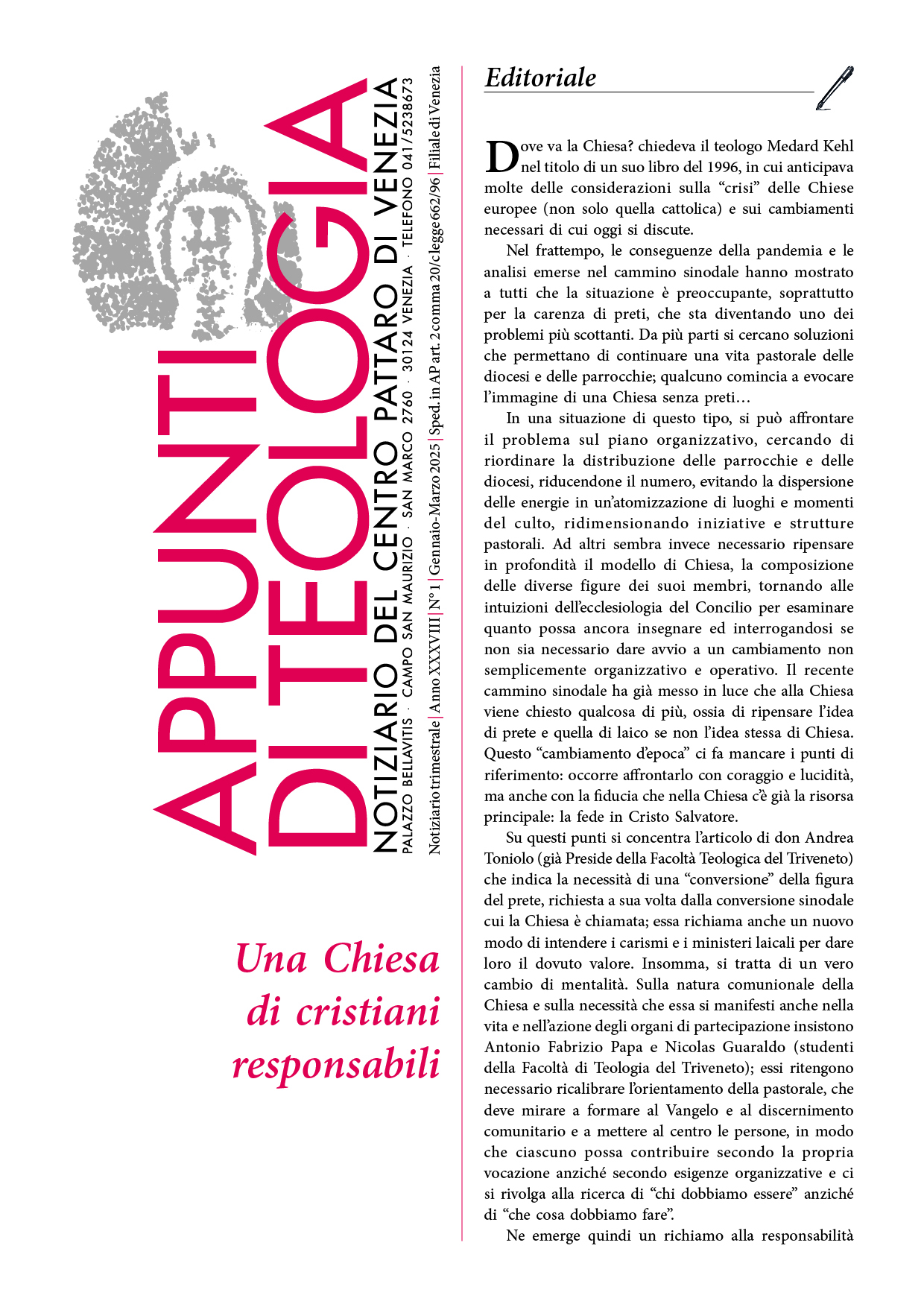 APPUNTI DI TEOLOGIA 1 2025